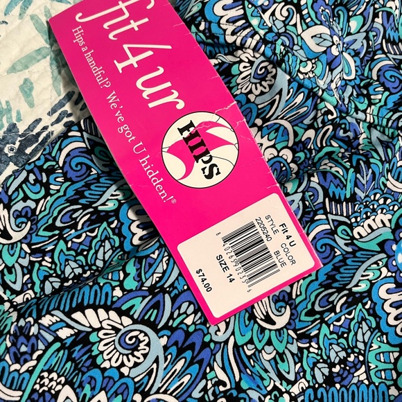 Blue Patterned Swim Top - Picture 6 of 7